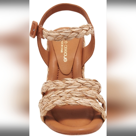 Andre Assous Milena Espadrille Wedge Sandal Designer Celebrity Luxury Leather 23 - Picture 3 of 13